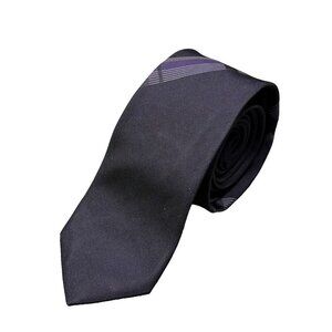 Hugo Boss Tie Skinny 100% Silk Made in Italy Satin Purple